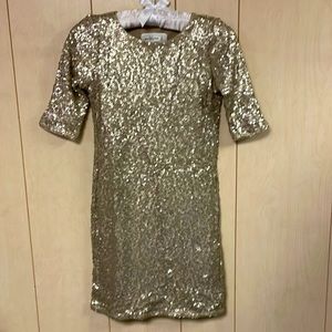 Women’s Gold Sequin Abercrombie and Fitch Dress